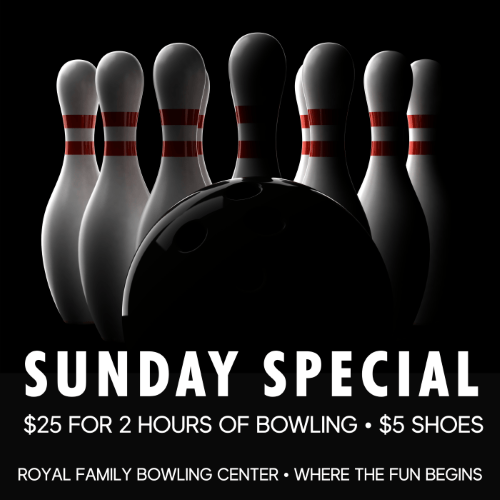 Sunday Special: $25 for 2 hours of bowling